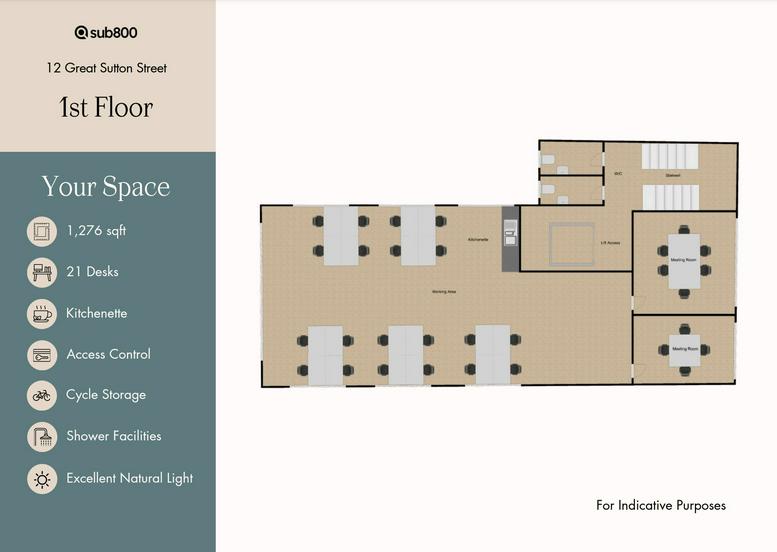 Photo of an office at 12, Great Sutton Street EC1V 0BX
