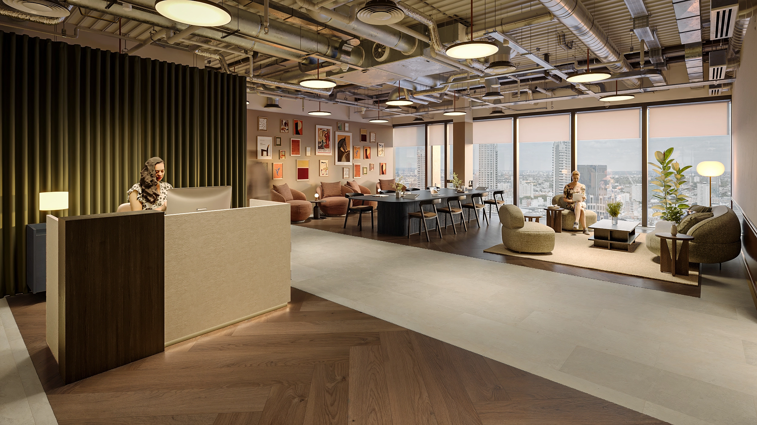 Image of the workspace at 65 Nine Elms Lane SW8 7EU
