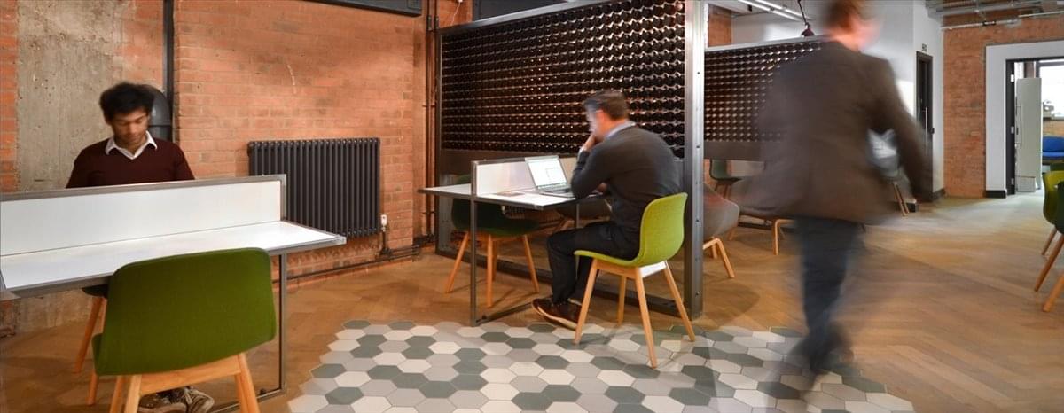 Photo of the workspace available at Pill Box, 115 Coventry Road, East London E2 6GG