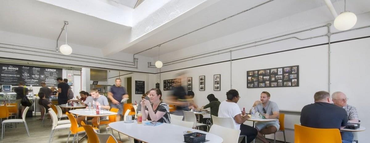 Image of the workspace at The Biscuit Factory, Tower Bridge Business Complex, 100 Clements Road SE16 4DG